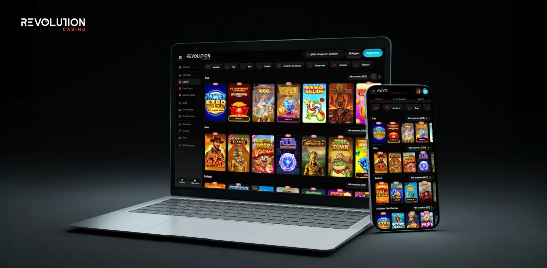 Spielkatalog im Casino Revolution